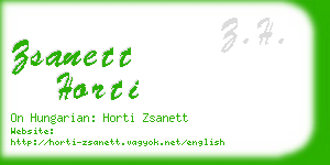 zsanett horti business card